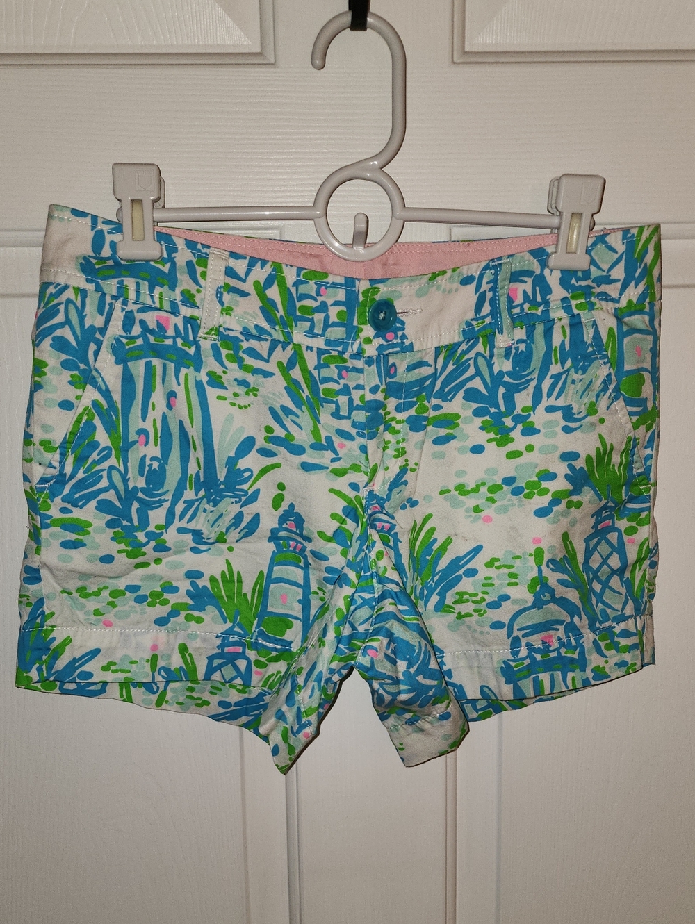 Lilly Pulitzer Callahan Shorts In High Beams Lighthouse Print